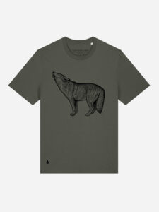 Skogs kollektion Wolf eco t-shirt Khaki